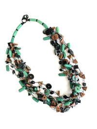 Green, Black & Rust Necklace