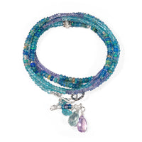 Blue Gemstone Blend Lariat & Bracelet