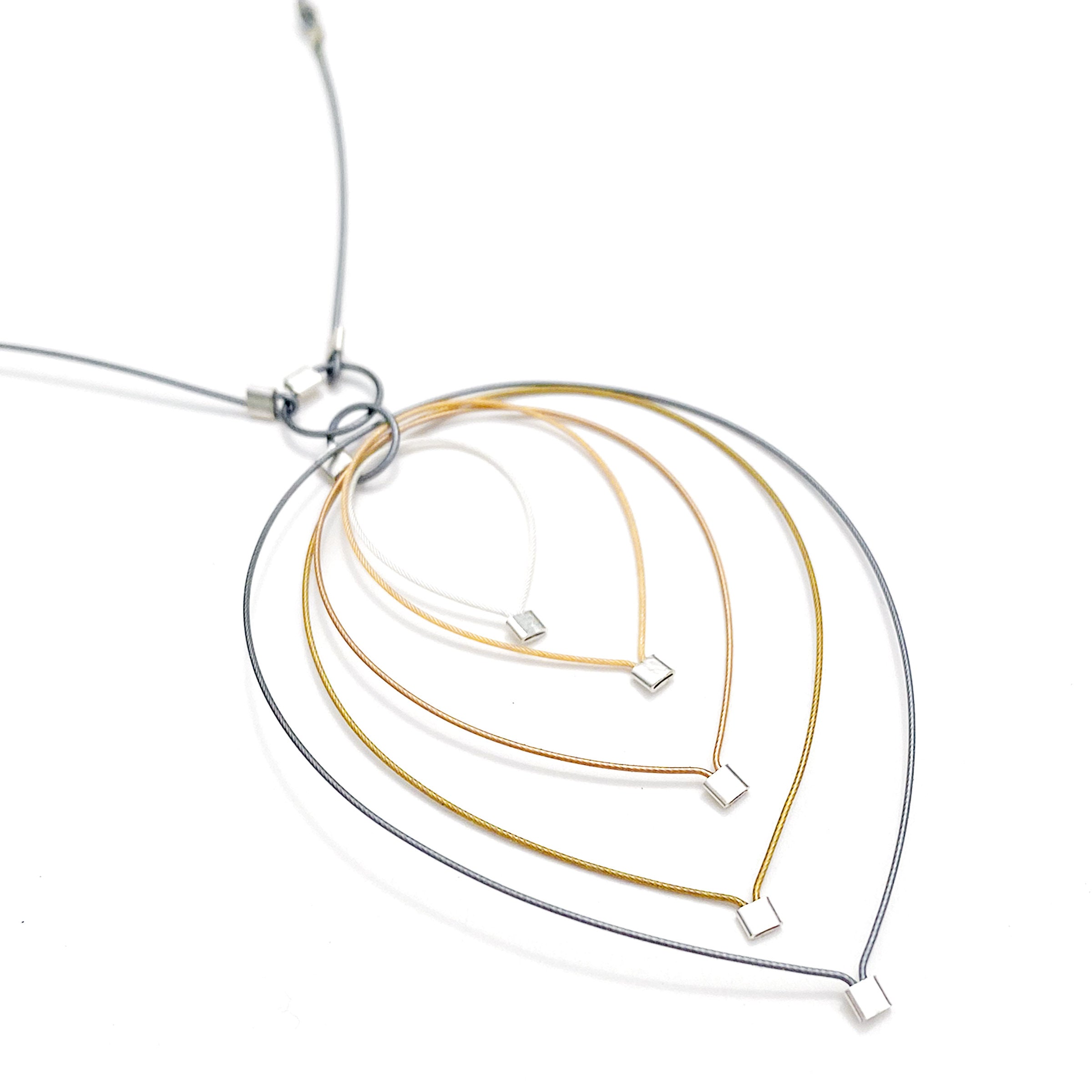 Feather Teardrop Pendant Necklace