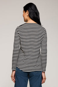 Black/Ivory Stripe
