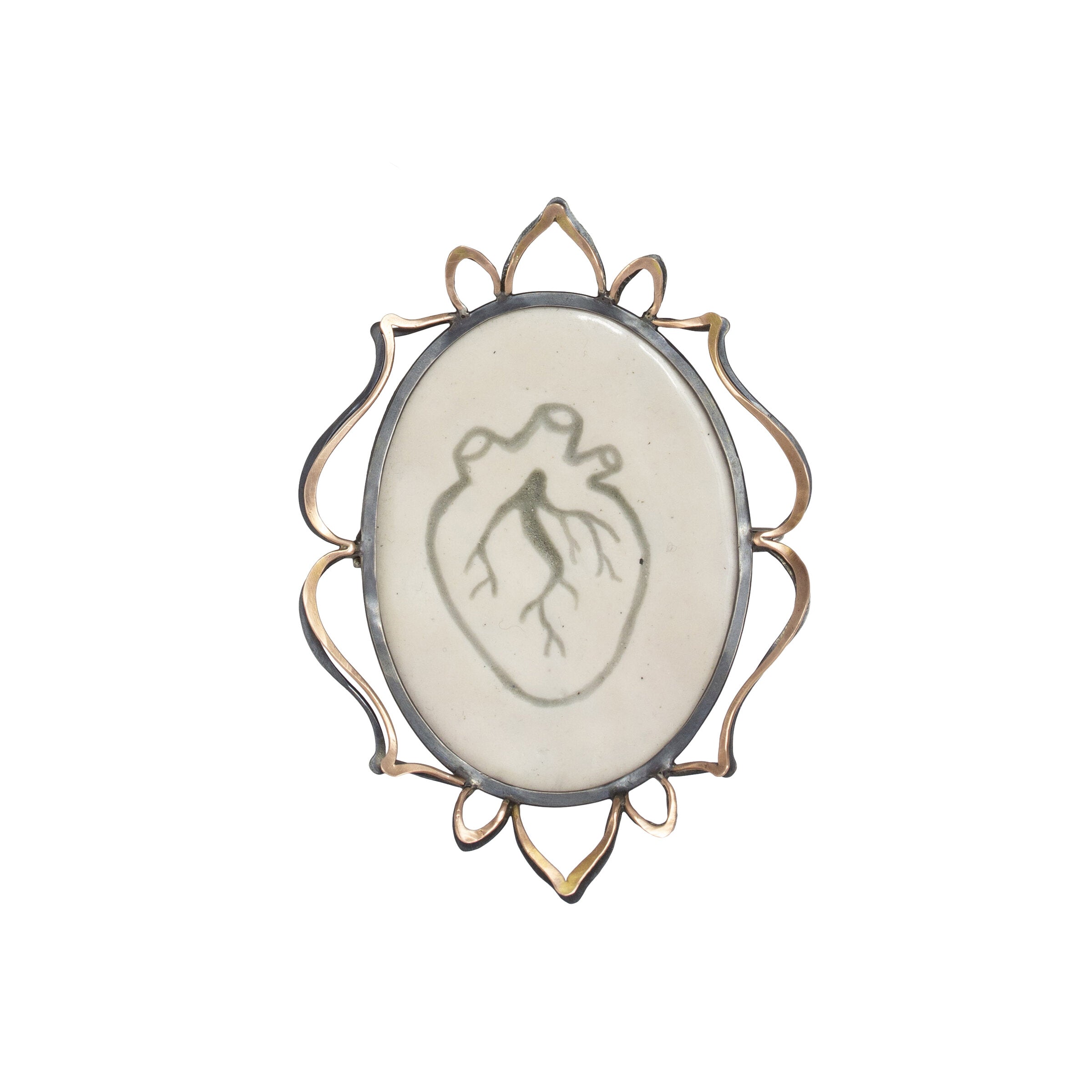 Double Lace Heart Pendant & Brooch