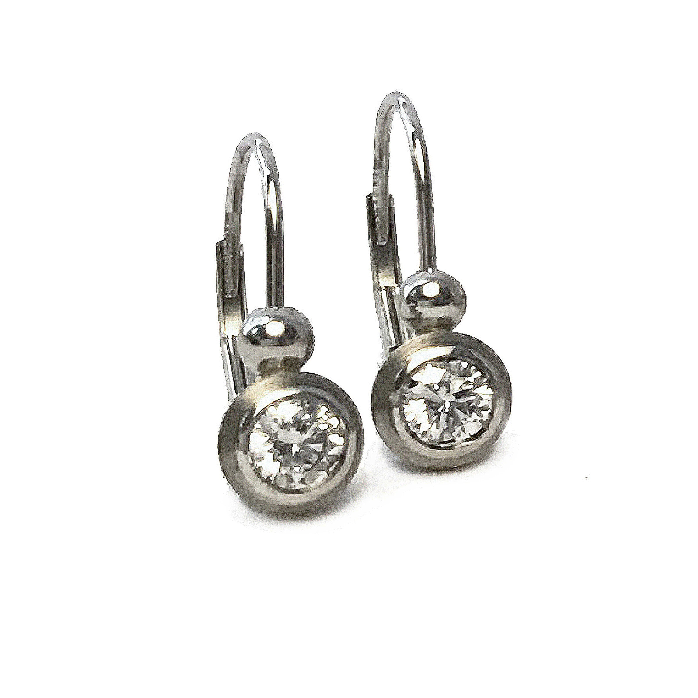 Simplicity Double Bezel Diamond Earrings