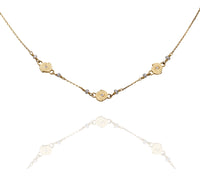 Triple Spiral Necklace in 14k Yellow Gold
