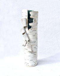 Birch Motif Vase with Green III