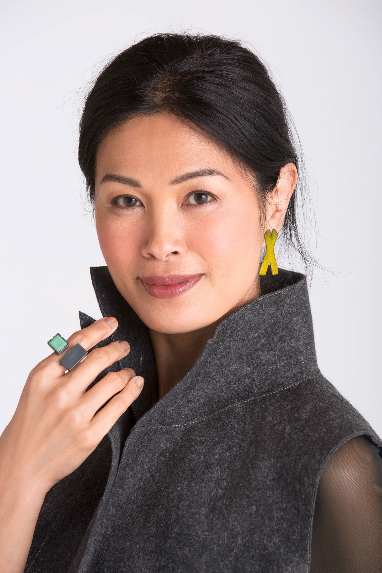 yellow, shown with square ring by lauren markley