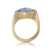 Lavender Turquoise & Diamond Ring