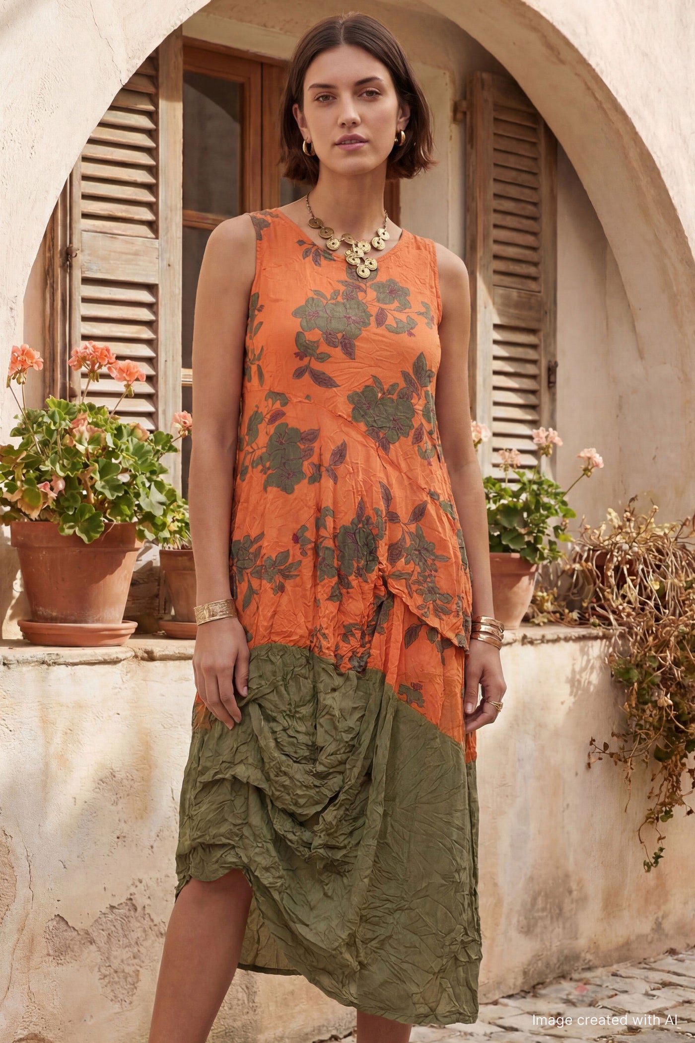 Crushed Mesh Juno Pieced Dress