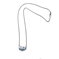 Blue Flower Diamond Pendant