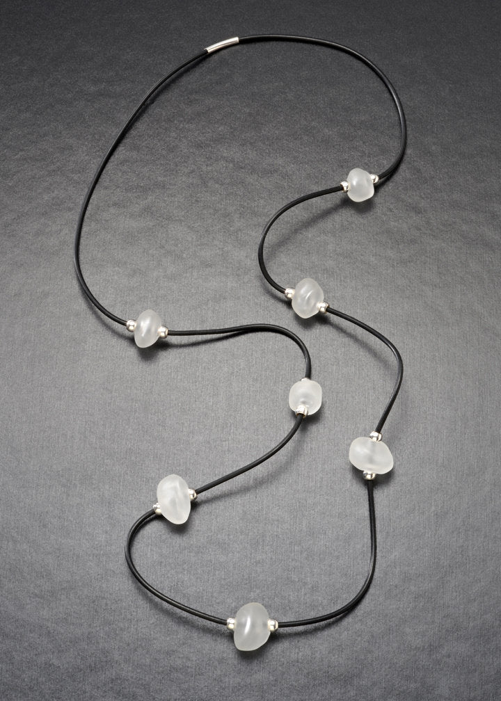 Baroque Bead Rubber Necklace