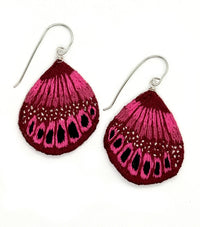 Pink Butterfly Wing Earrings