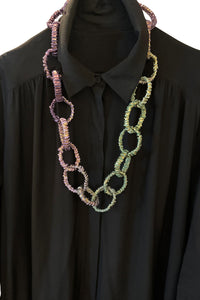 Two-Tone Gold Print Chain Necklace