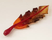 Long Amber and Red Leaf