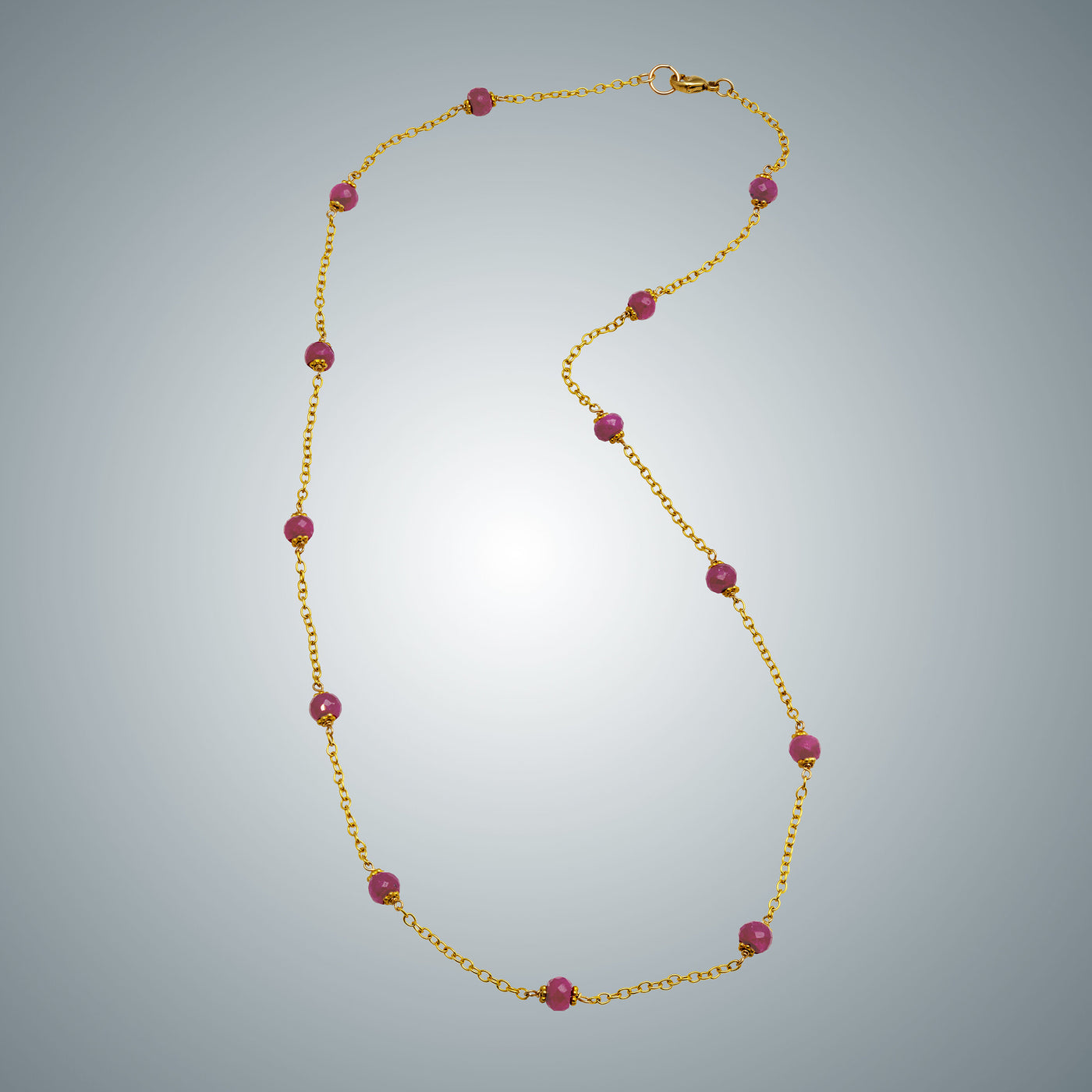 Ruby & 14k Gold-Filled Chain Necklace