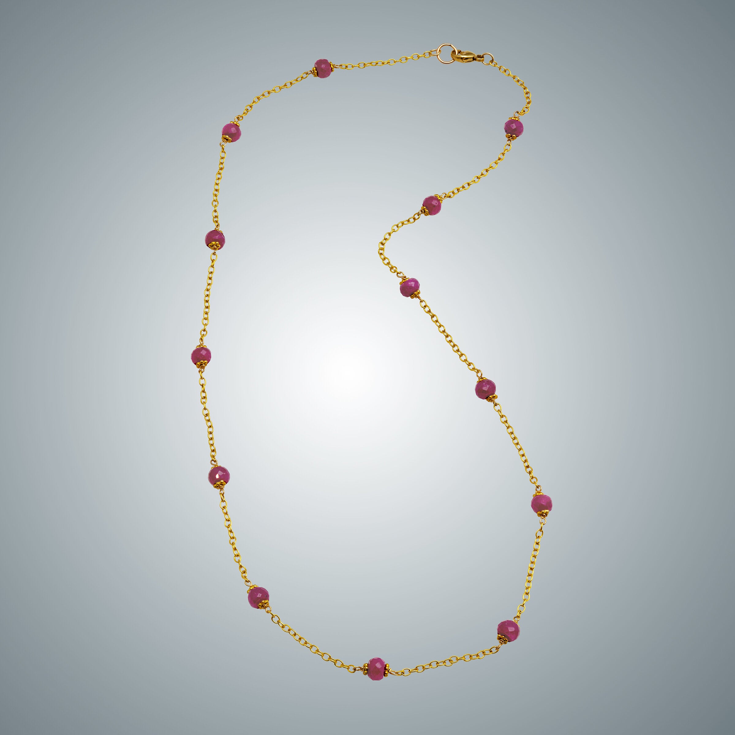 Ruby & 14k Gold-Filled Chain Necklace