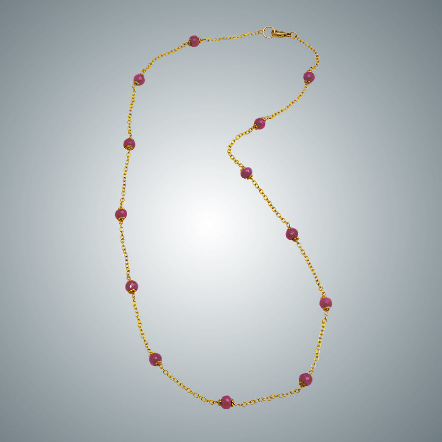 Ruby & 14k Gold-Filled Chain Necklace