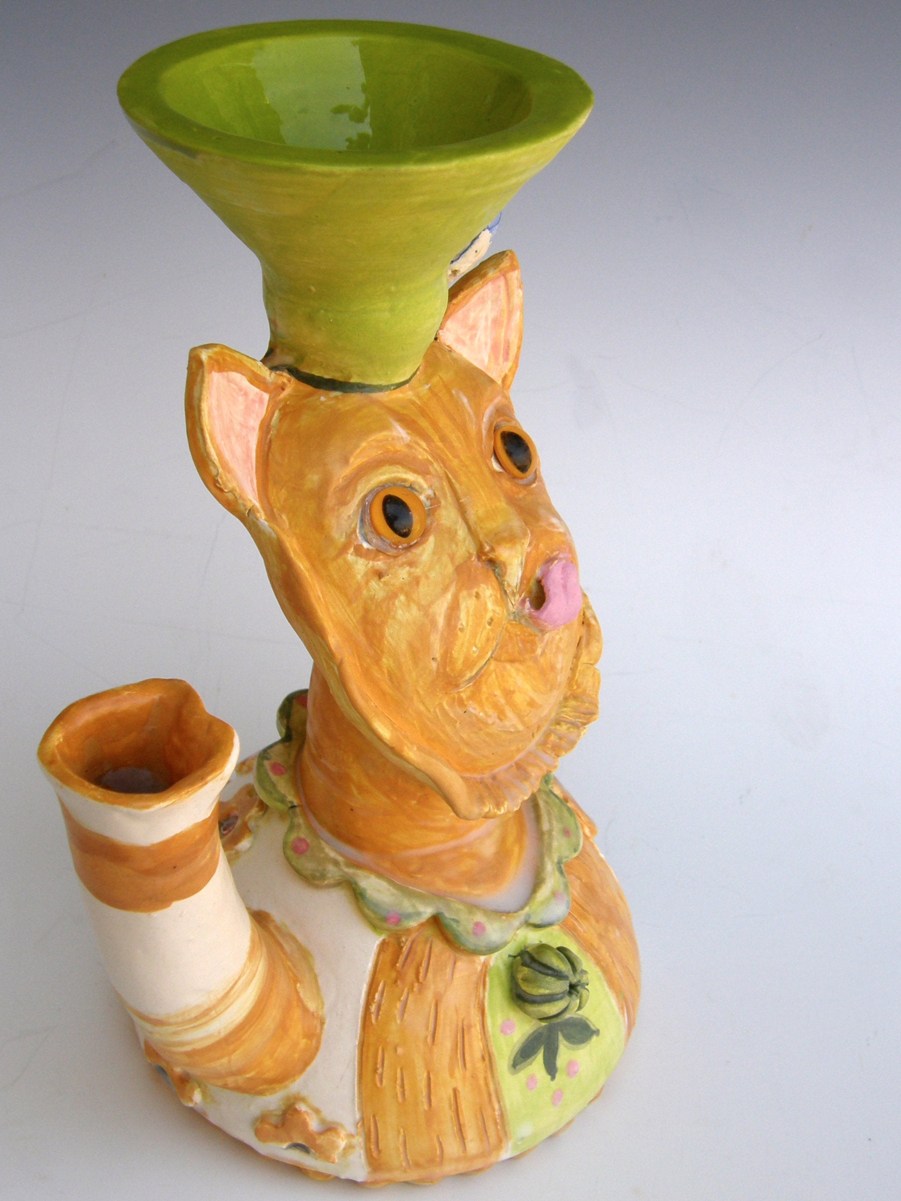 Sunflower Cat Vase