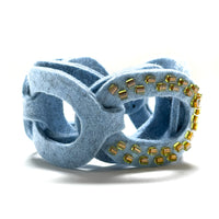 Powder Blue with Peridot Beads