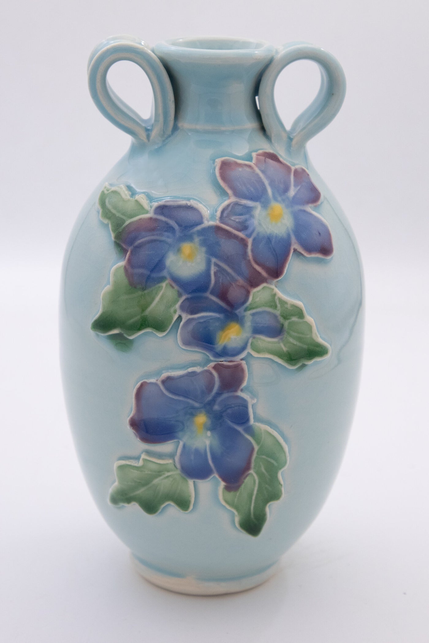 Blue Floral Amphora