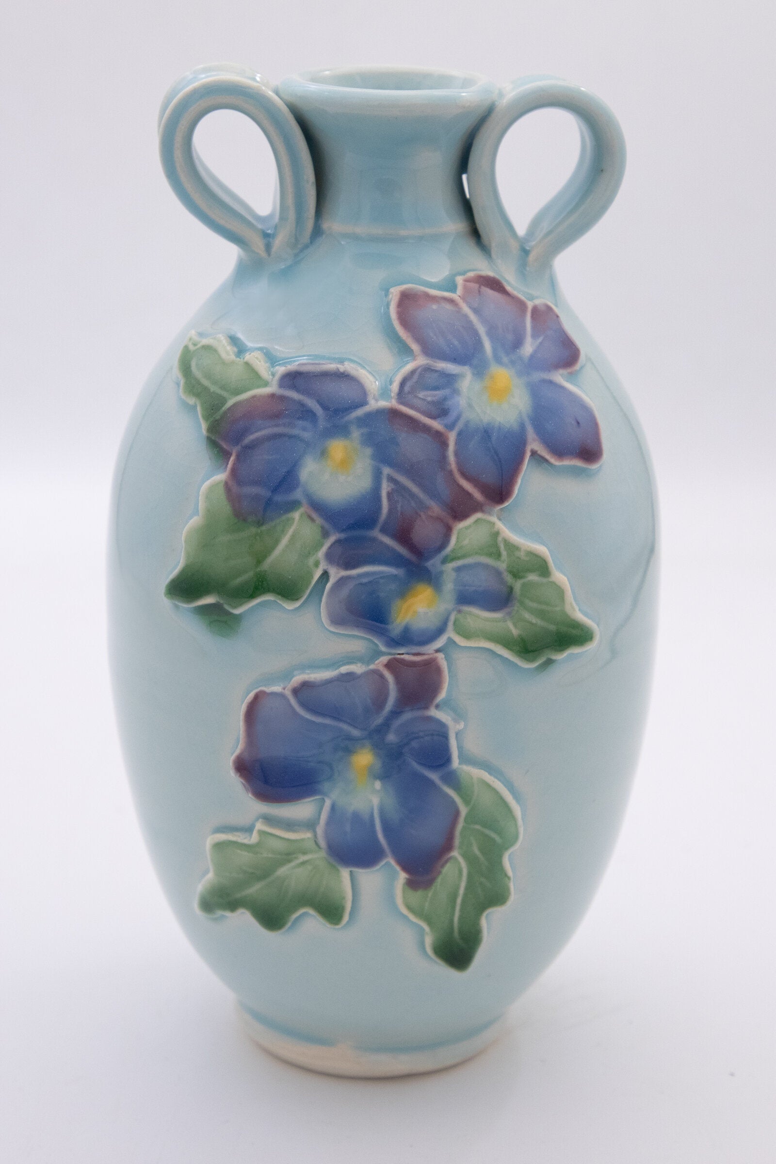 Blue Floral Amphora