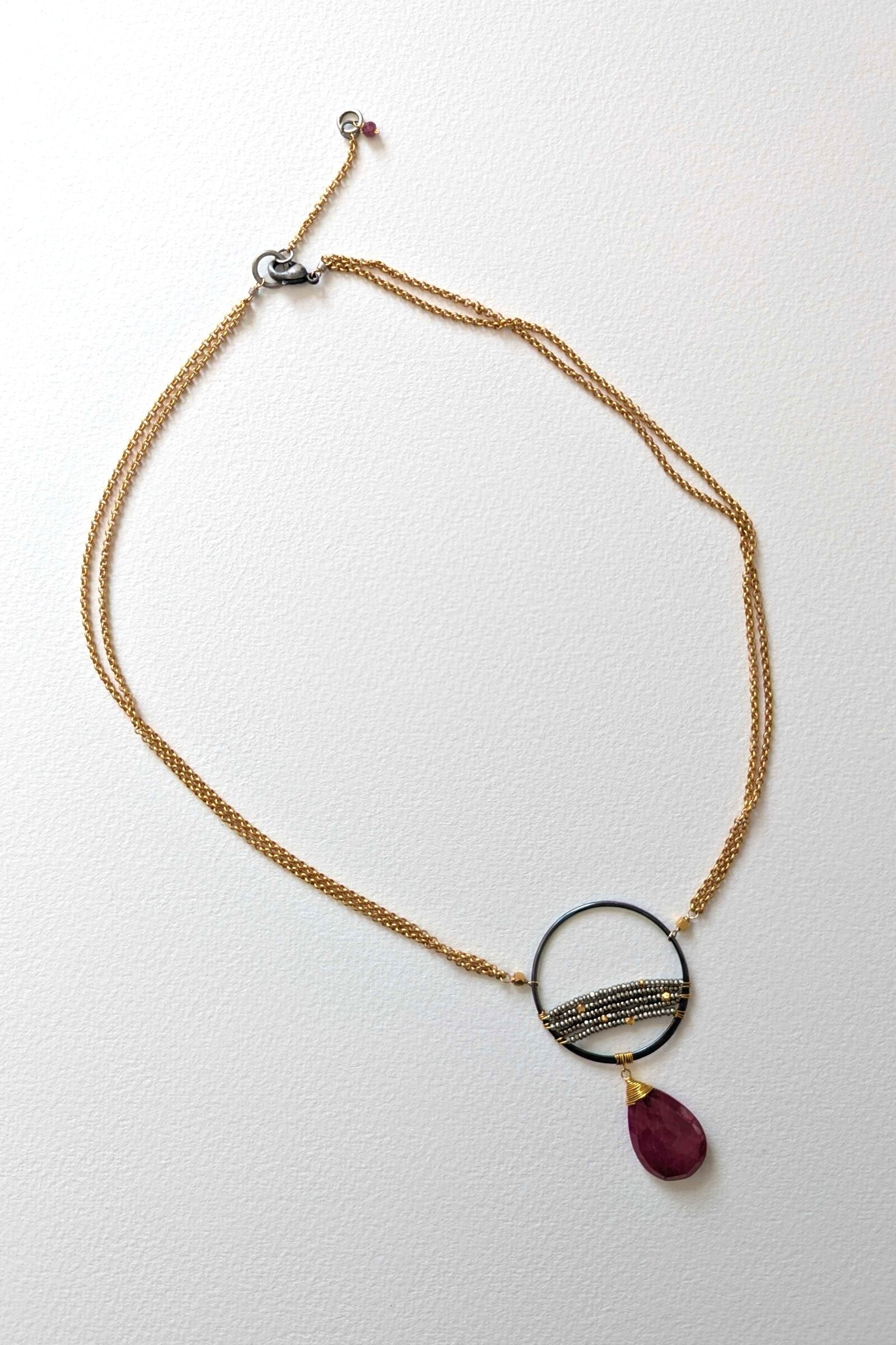 Ruby Drop Necklace