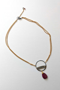 Ruby Drop Necklace