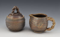 Stoneware Sugar and Creamer Set V