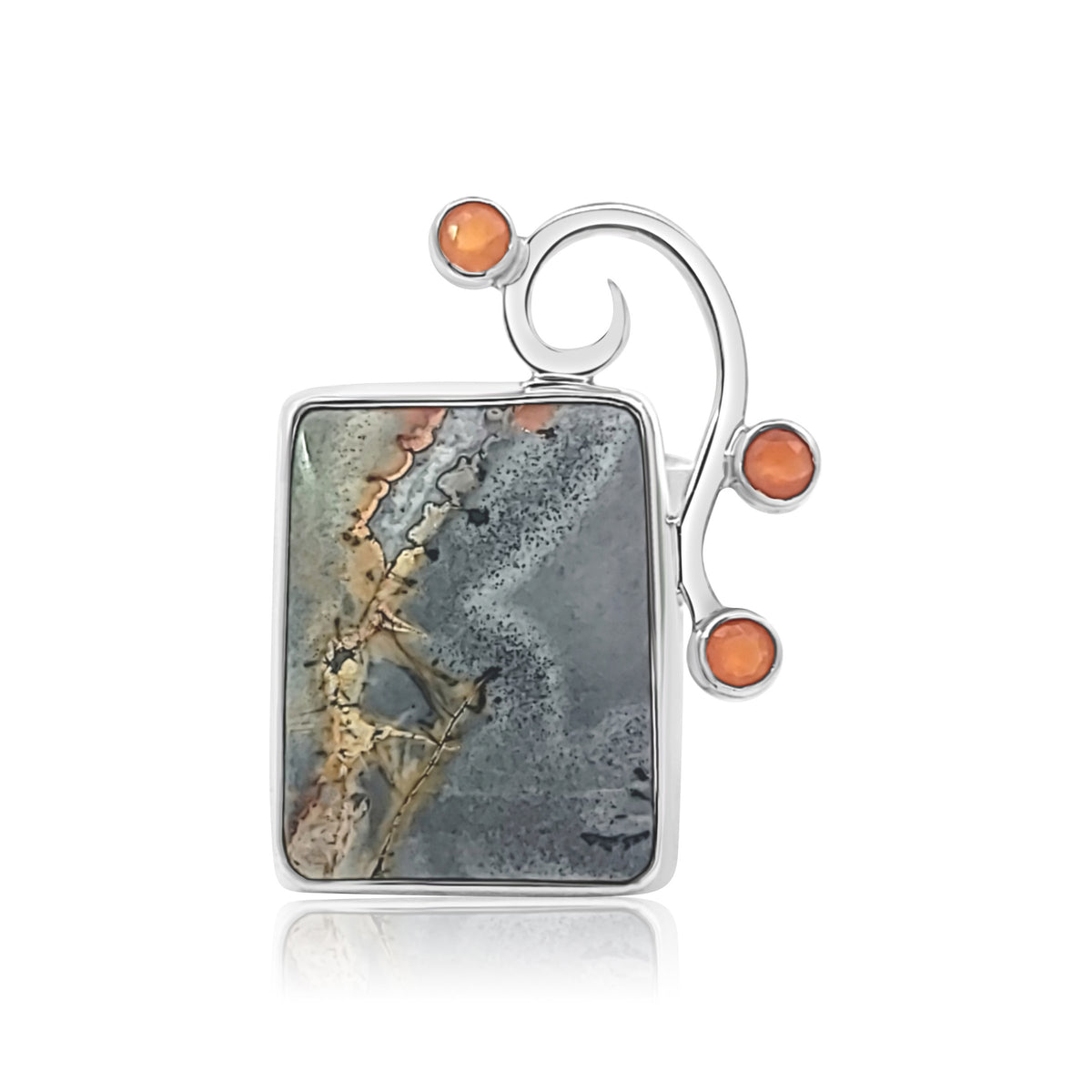 Autumn Ember Maligano Jasper Ring