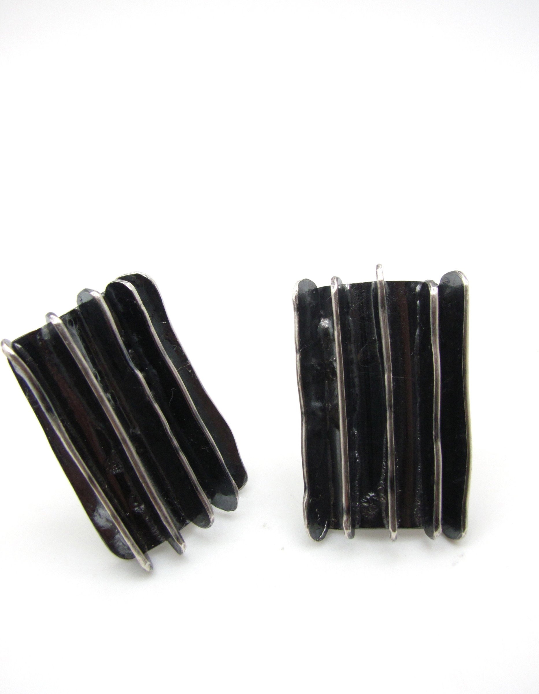 Five Lines Shield Earrings