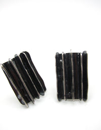 Five Lines Shield Earrings