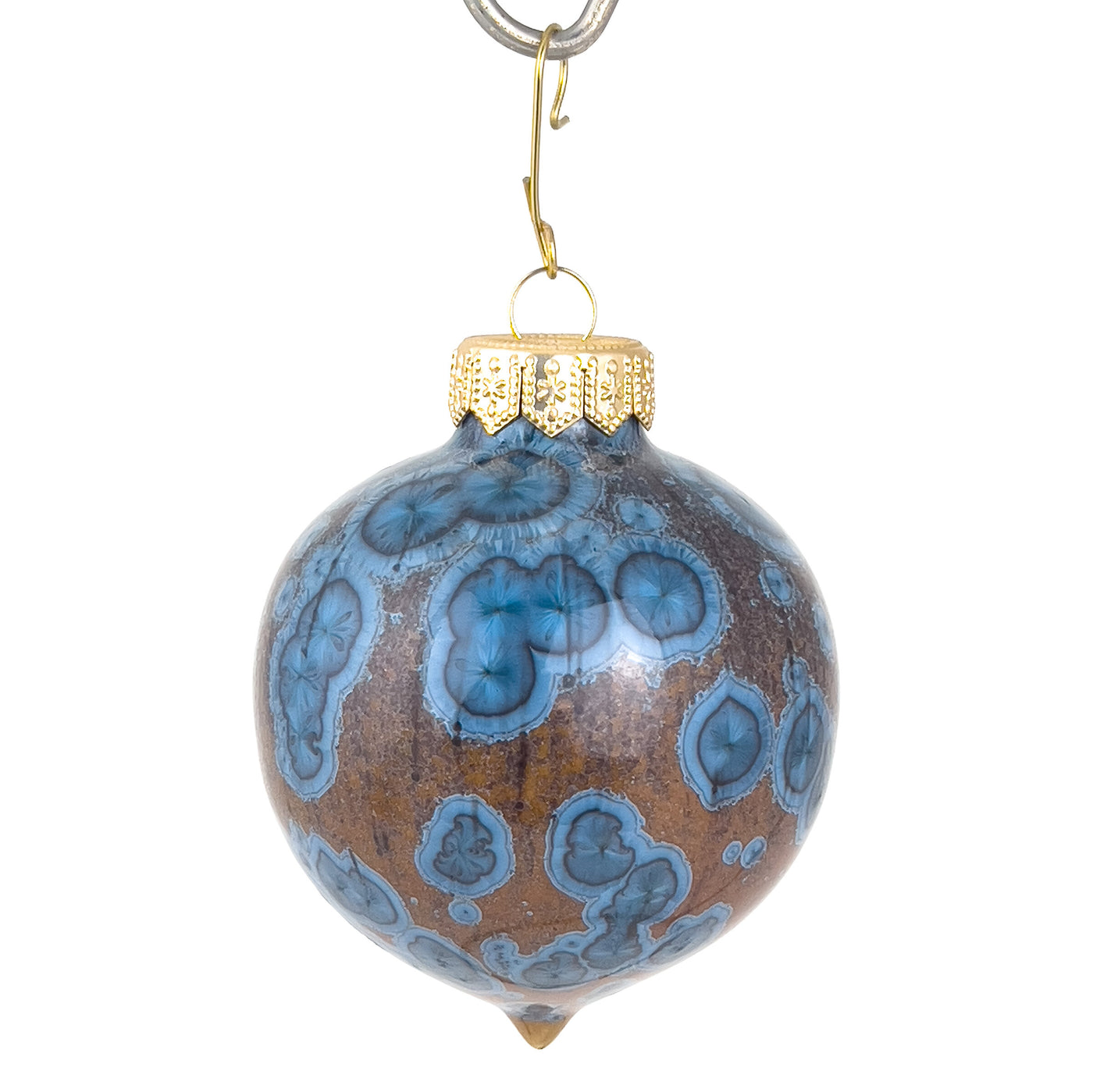 Crystalline Bauble Ornament, Nickel Sorbet