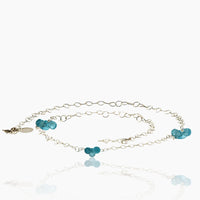 Aqua Apatite Fine Chain Necklace