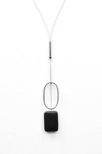 Onyx and Sterling Silver Necklace
