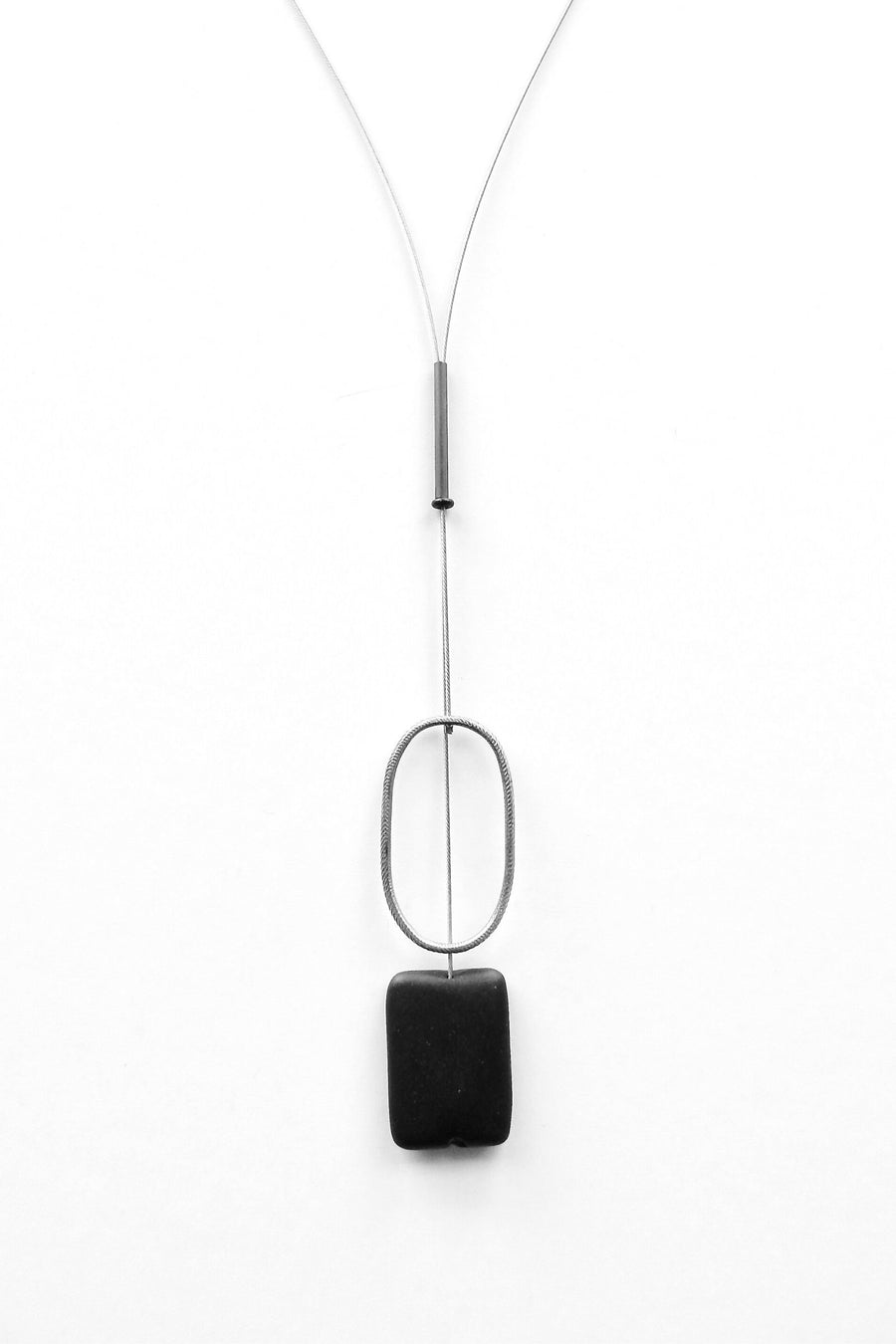 Onyx and Sterling Silver Necklace