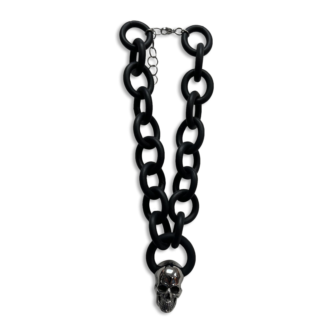 Rubber Necklace with Skull