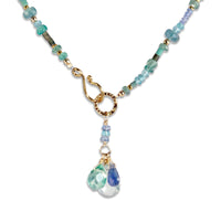 Emerald, Tanzanite, Turquoise Necklace