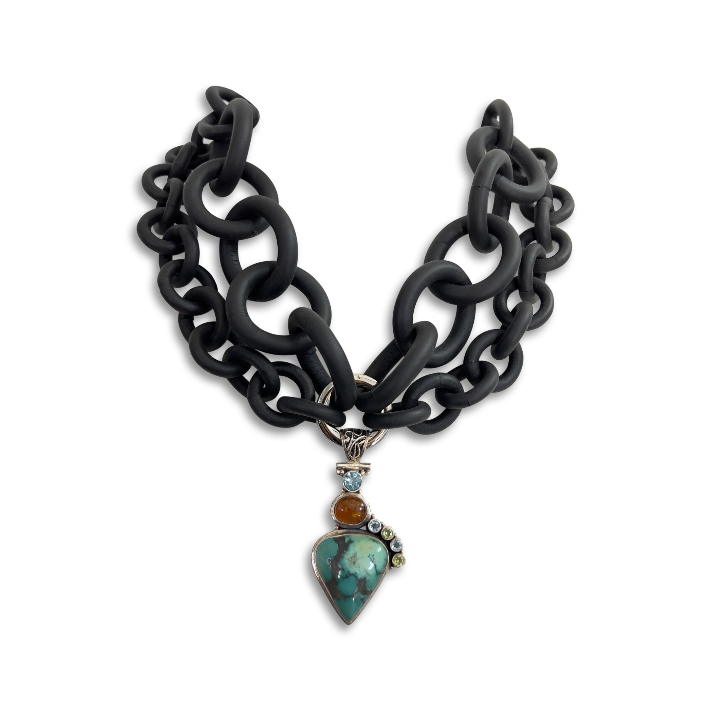 Gemstone Convertible Rubber Necklace