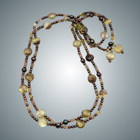 Topaz Coins & Freshwater Pearl Necklace