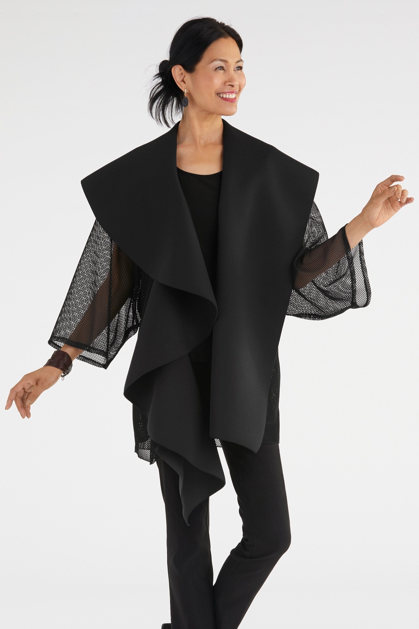 Neoprene & Mesh Duality Long Jacket