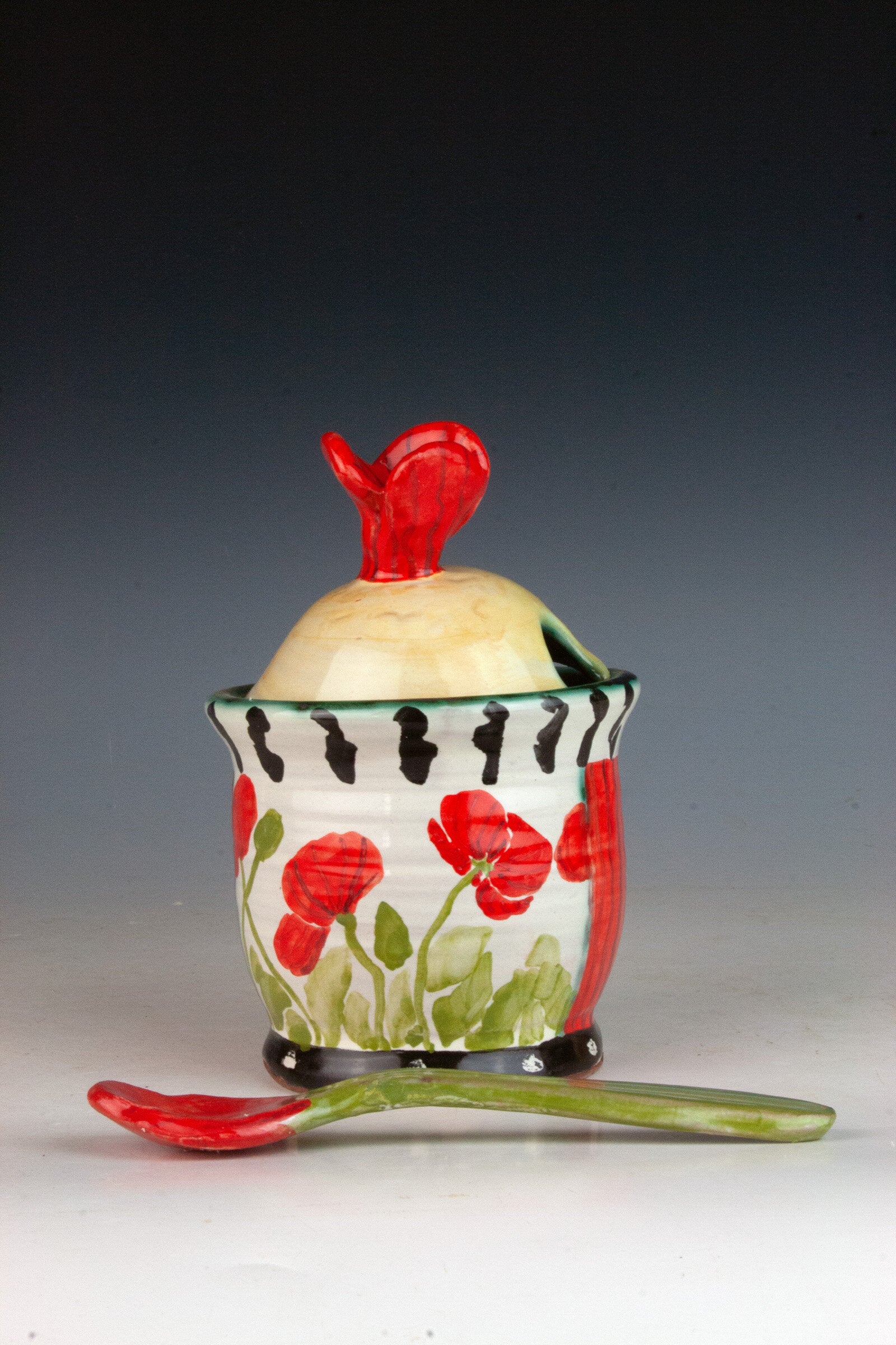 Poppy Jar with Spoon
