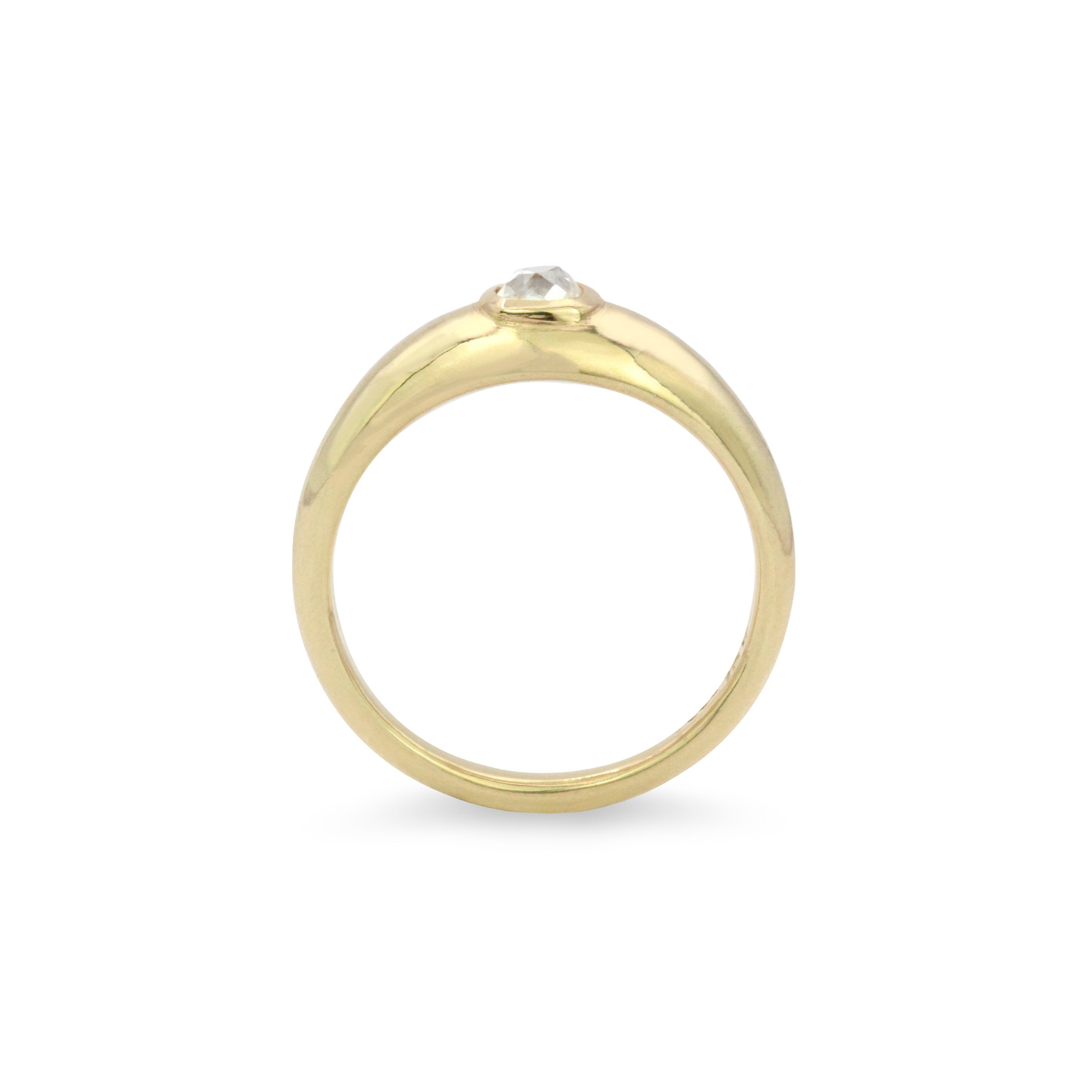 Old Mine Cut 18K Ring