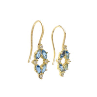 Santa Maria Aquamarine & Diamond Drop Earrings