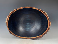 Natural Edge Dyed Maple Bowl in Black
