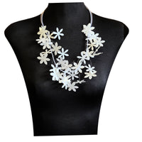 Floral Crosshatch Necklace