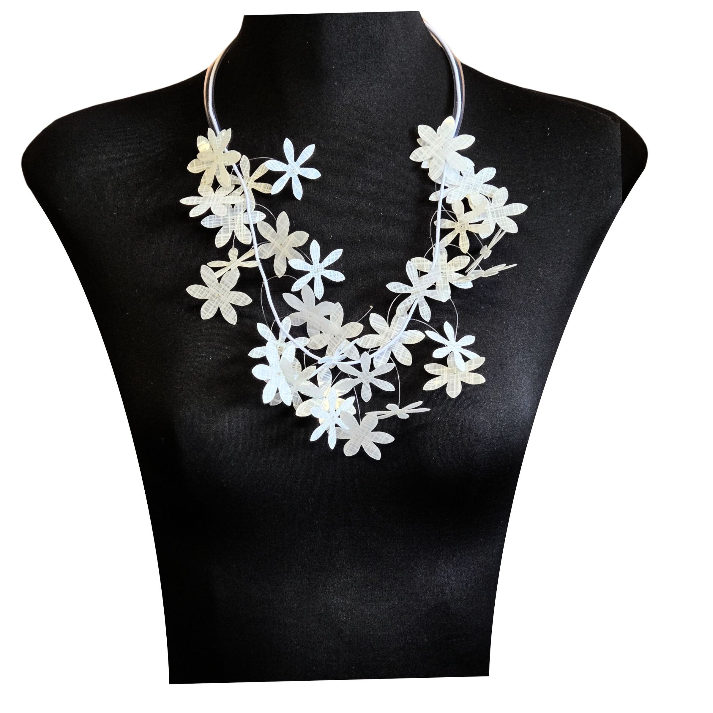Floral Crosshatch Necklace