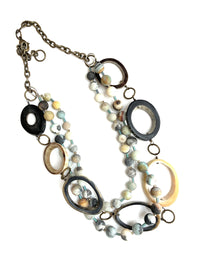 Horn Hoops & Stones Necklace
