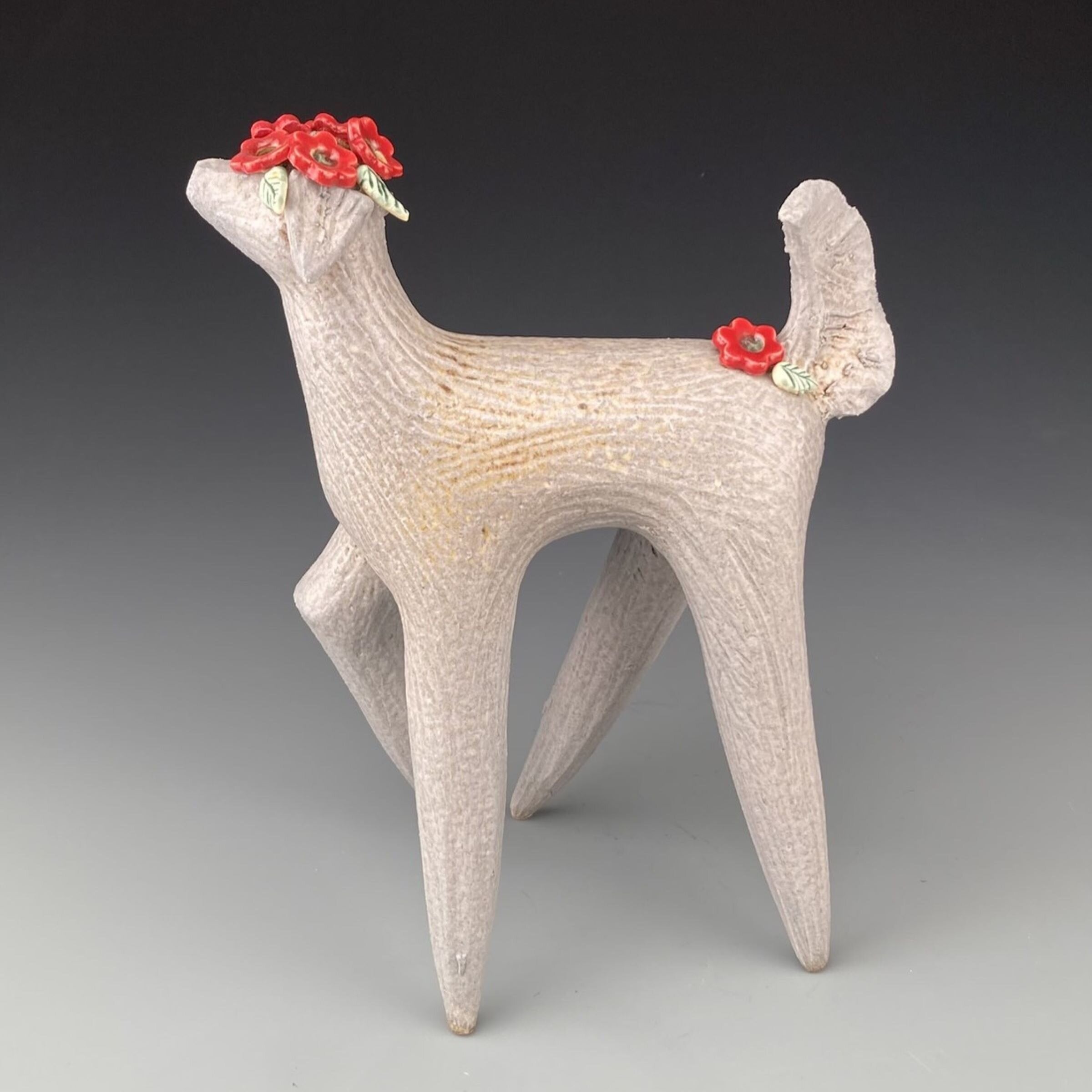 Woodfired Dog with Flowers