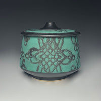 Celtic Knot Green Lidded Jar
