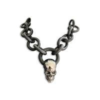 Rubber Necklace with Skull