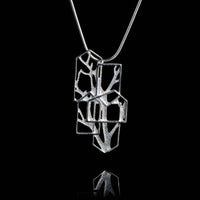 Sterling Silver Houses and Branches Pendant