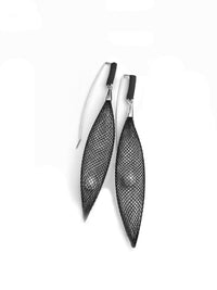 Pearls in Net Elongated Earrings